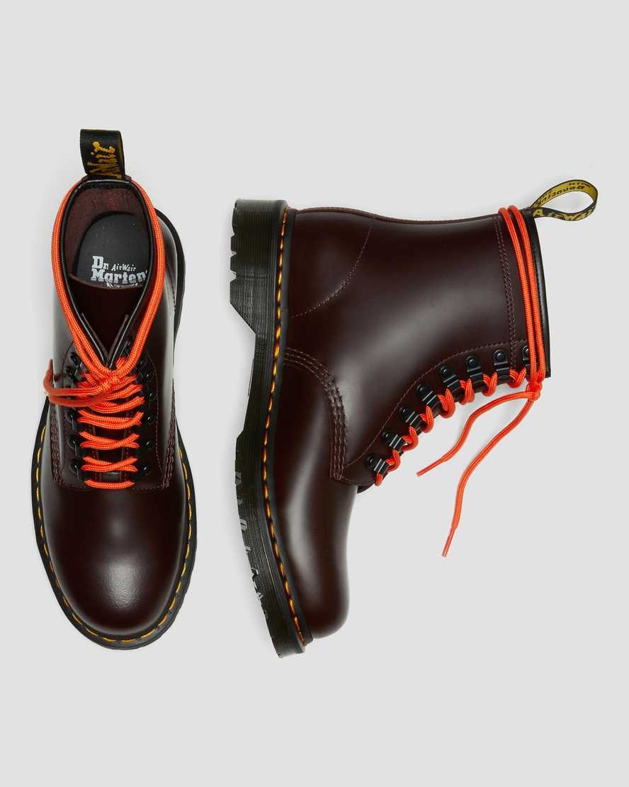 Dr Martens 1460 Ben Smooth Leather Women's Lace Up Boots Red Smooth Leather | QHVYZR475