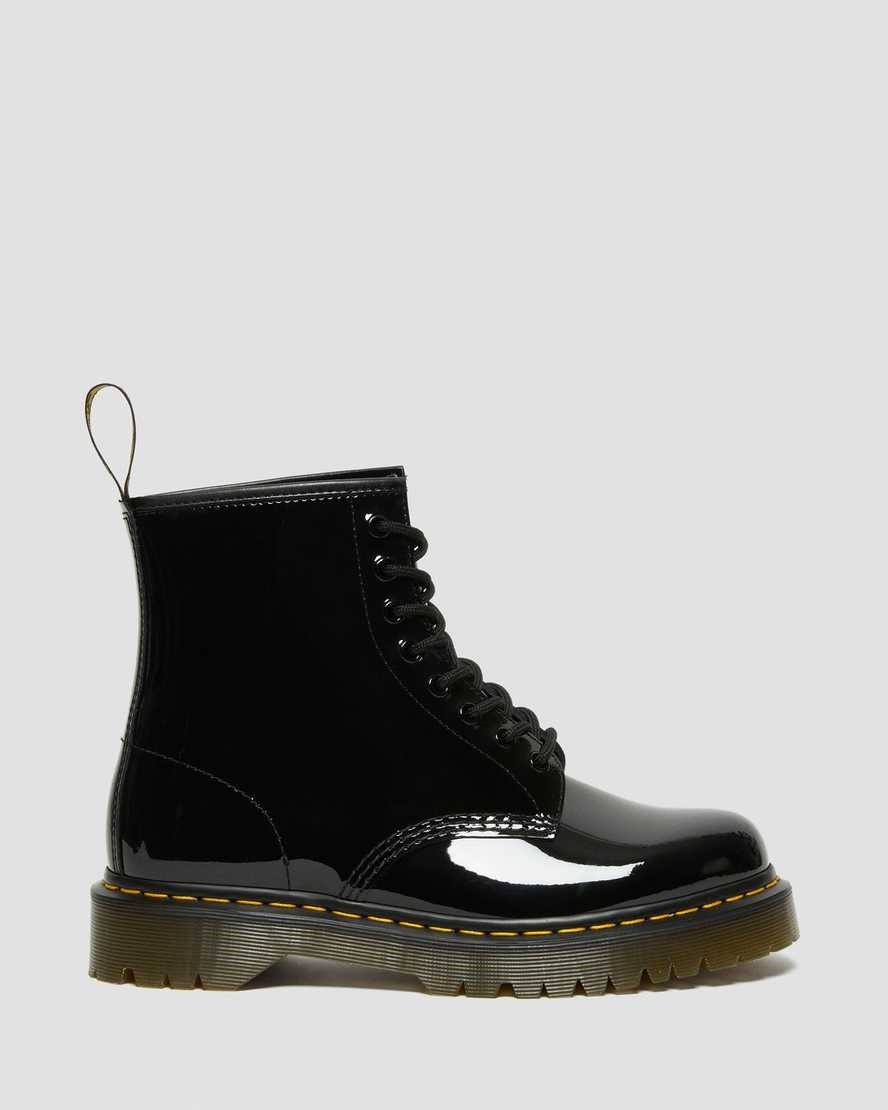 Dr Martens 1460 Bex Patent Leather Men's Lace Up Boots Black Patent Lamper | HLSVZQ829