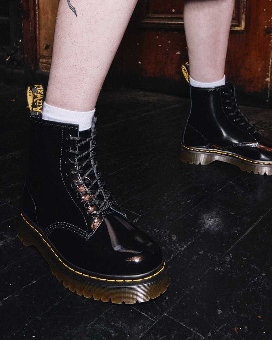 Dr Martens 1460 Bex Patent Leather Men's Lace Up Boots Black Patent Lamper | HLSVZQ829