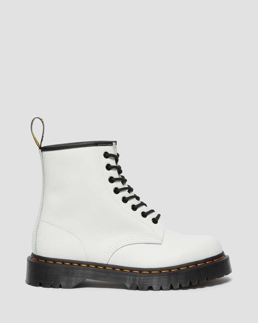 Dr Martens 1460 Bex Smooth Leather Men's Lace Up Boots White Smooth Leather | ACRBTO329