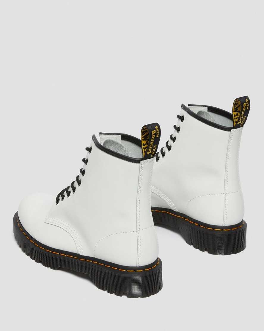 Dr Martens 1460 Bex Smooth Leather Men's Lace Up Boots White Smooth Leather | ACRBTO329