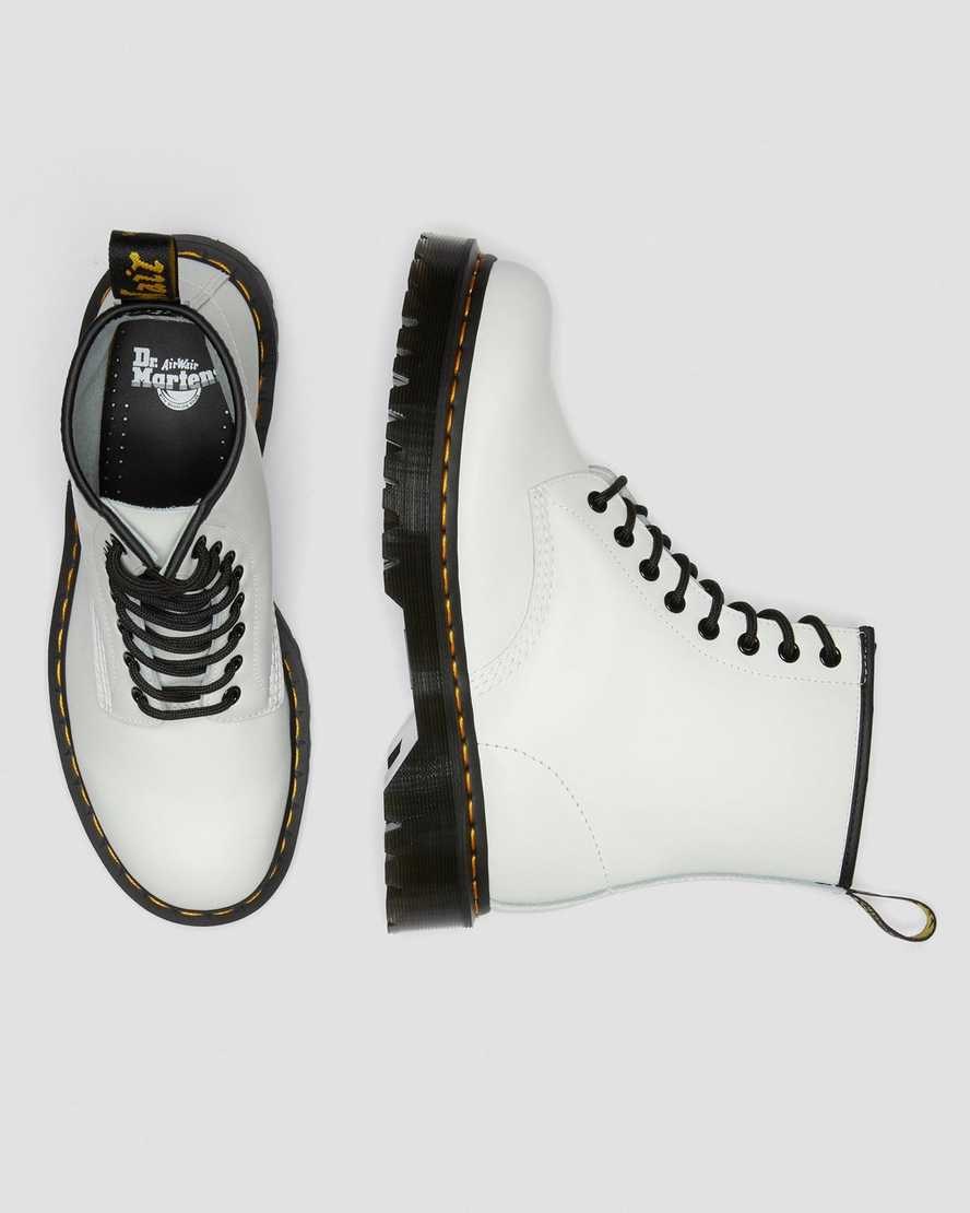 Dr Martens 1460 Bex Smooth Leather Men's Lace Up Boots White Smooth Leather | ACRBTO329