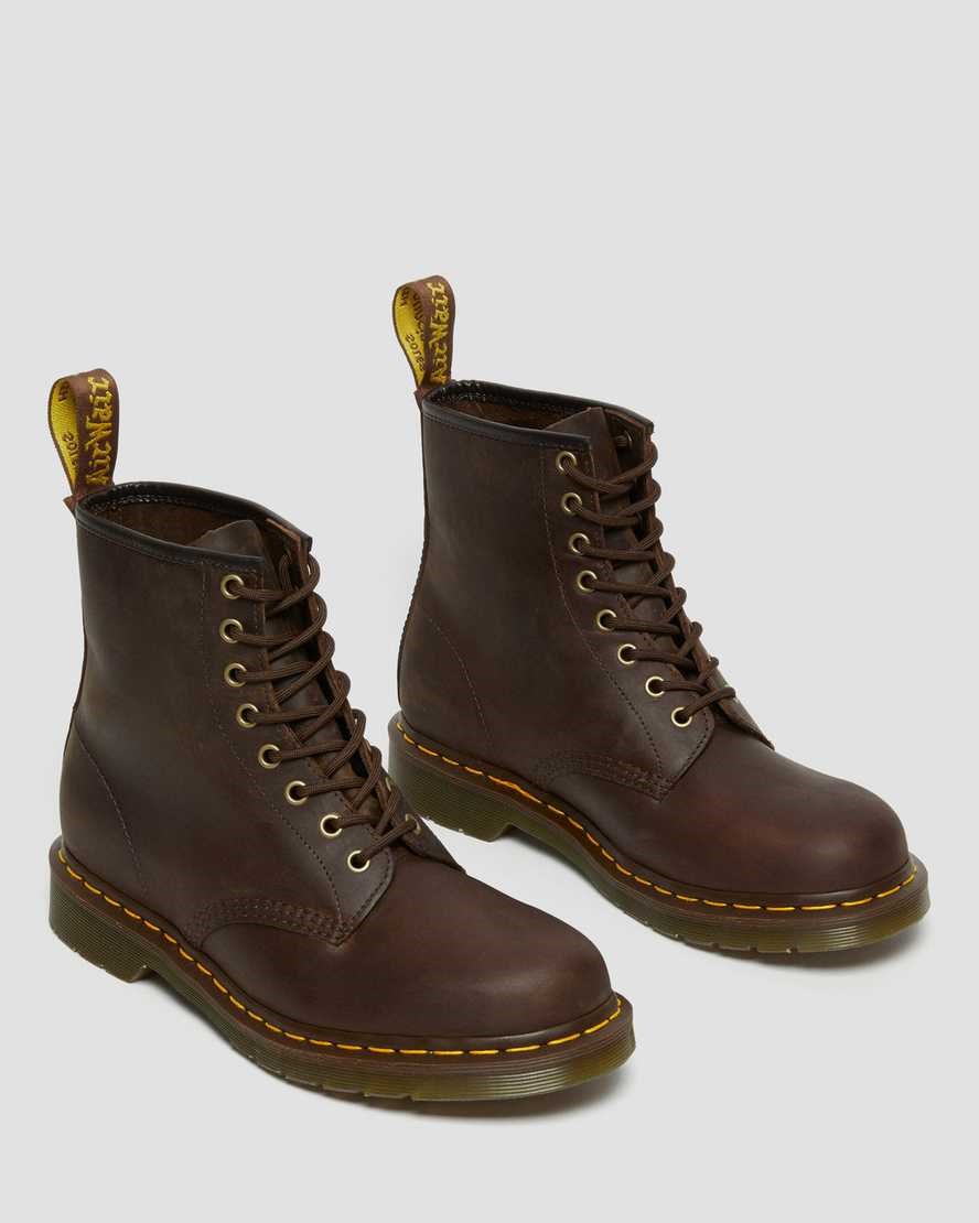 Dr Martens 1460 Crazy Horse Leather Men's Utility Boots Brown Crazy Horse Leather | QHKYEI576