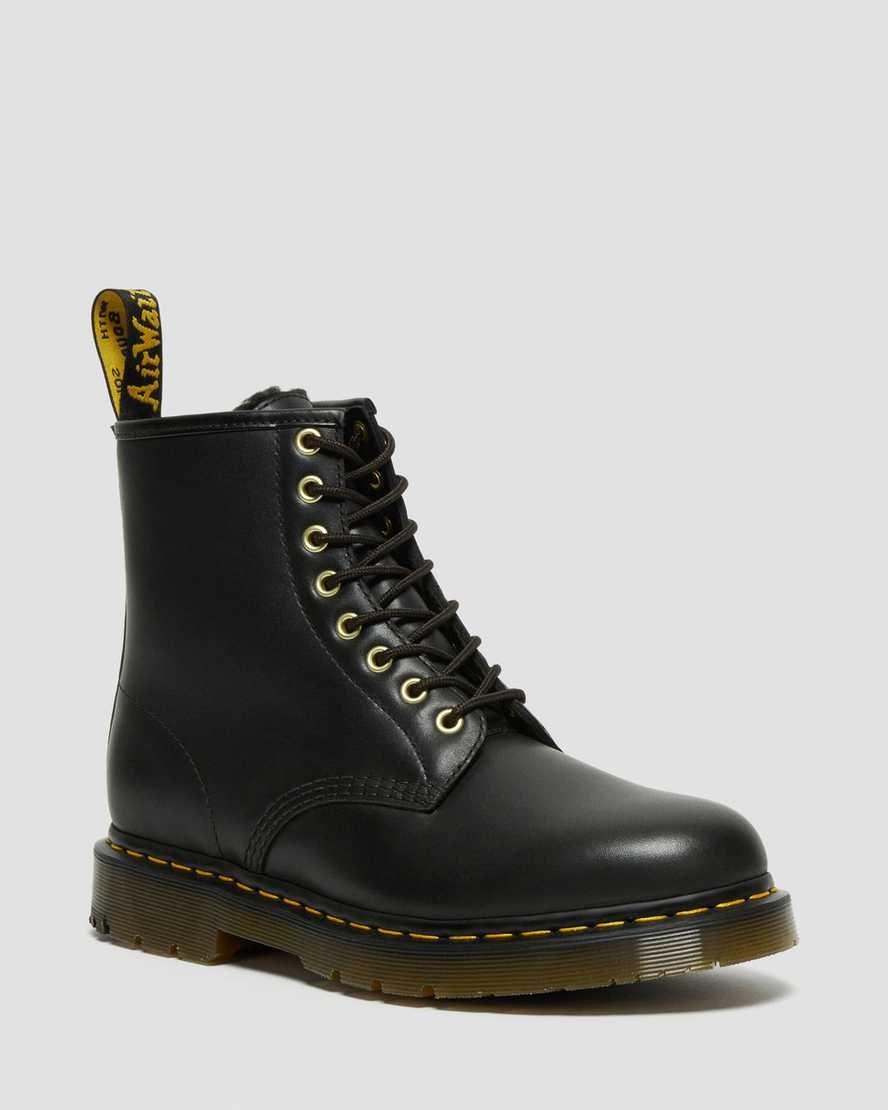 Dr Martens 1460 DM's Wintergrip Leather Women's Ankle Boots Black Blizzard Wp | ENHKBZ946