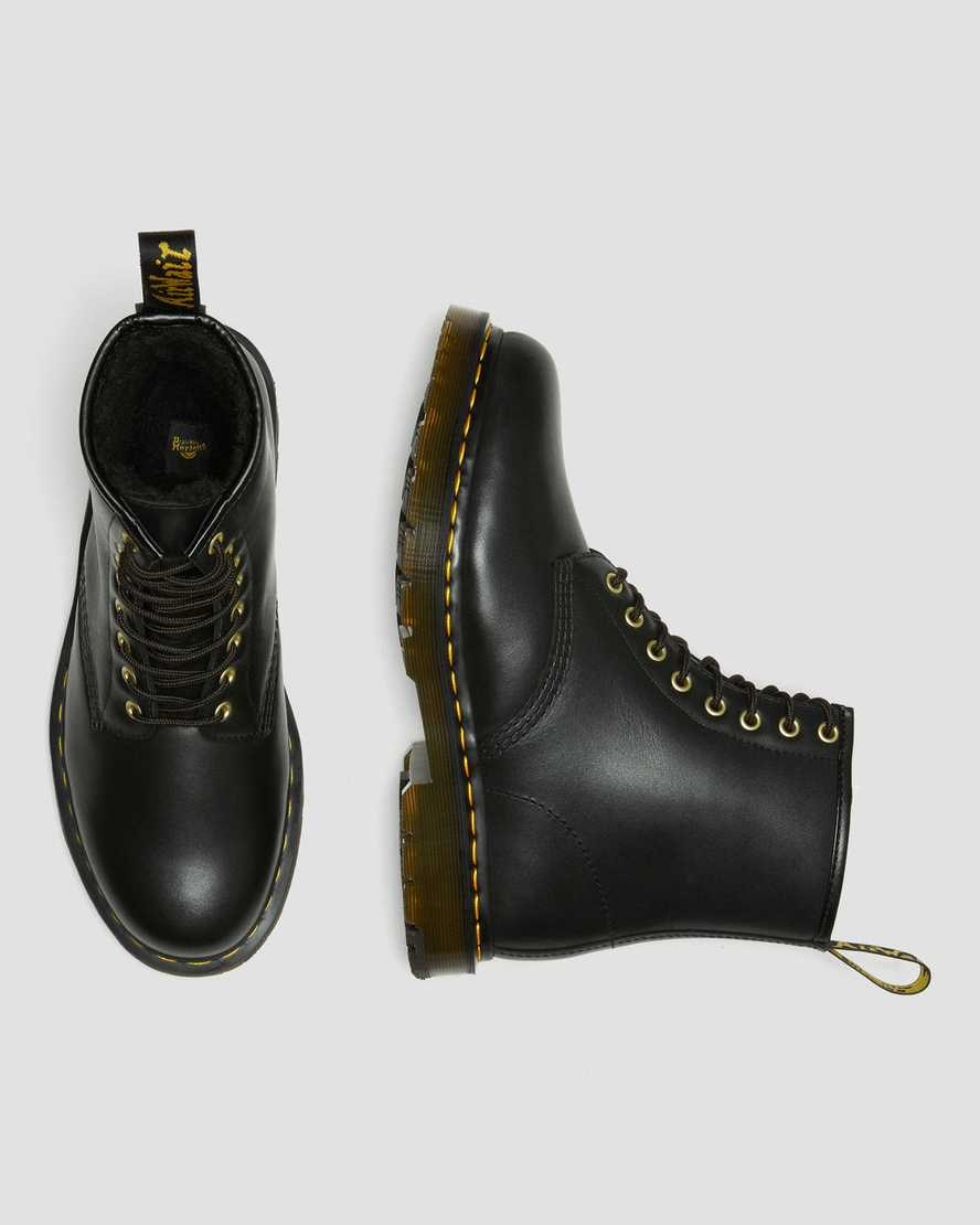 Dr Martens 1460 DM's Wintergrip Leather Men's Ankle Boots Black Blizzard Wp | GUCINJ912