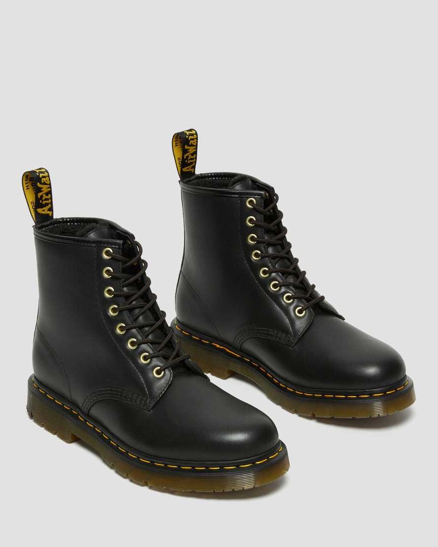 Dr Martens 1460 DM's Wintergrip Leather Men's Lace Up Boots Black Blizzard Wp | JTUDNC518