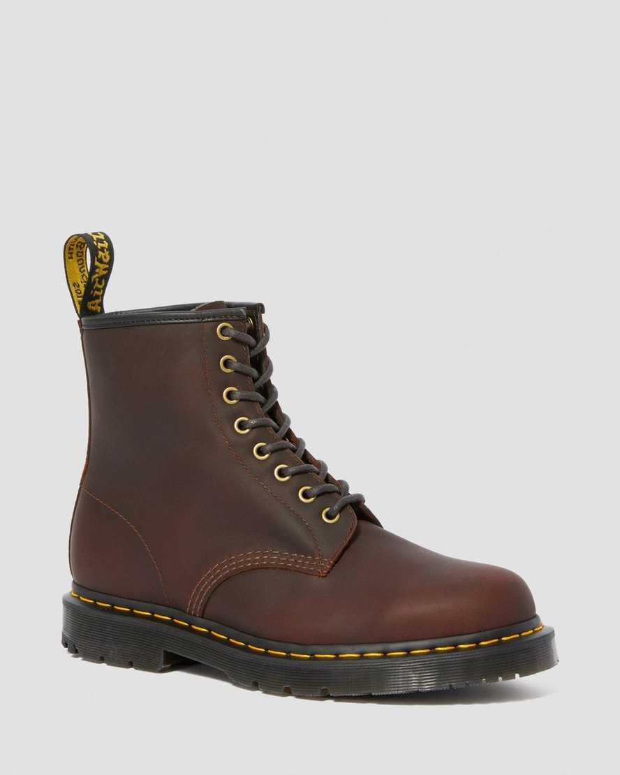 Dr Martens 1460 DM's Wintergrip Men's Ankle Boots Cocoa Snowplow | KYGUJQ091