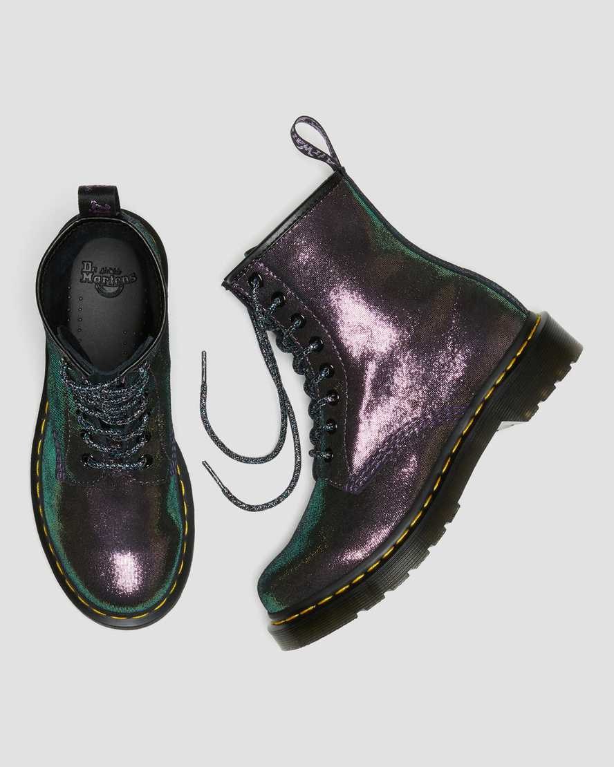 Dr Martens 1460 Disco Iridescent Suede Women's Lace Up Boots Purple Disco | ICGNXT845