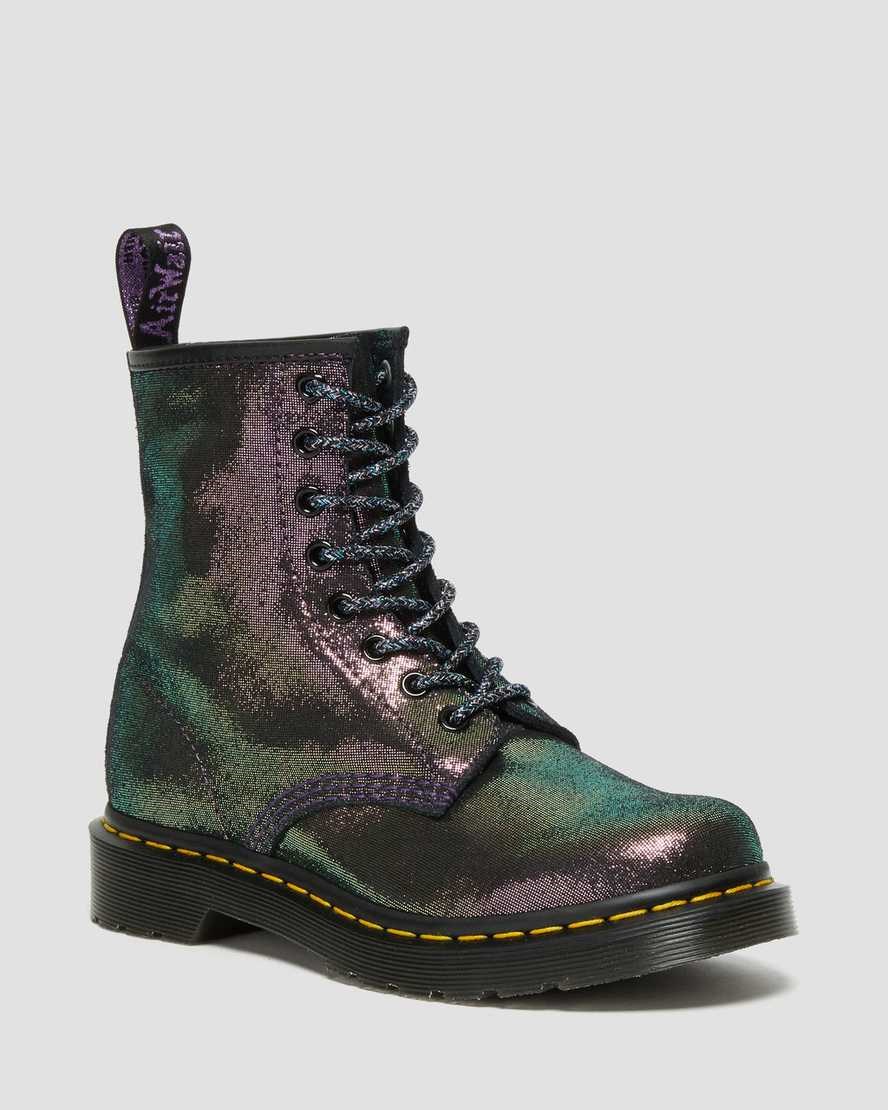 Dr Martens 1460 Disco Iridescent Suede Women's Lace Up Boots Purple Disco | ICGNXT845