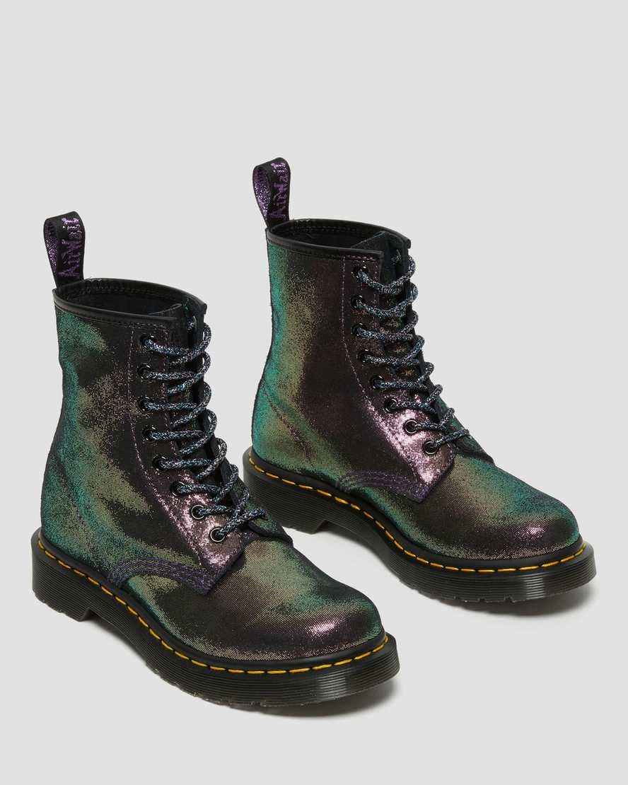 Dr Martens 1460 Disco Iridescent Suede Women's Lace Up Boots Purple Disco | ICGNXT845