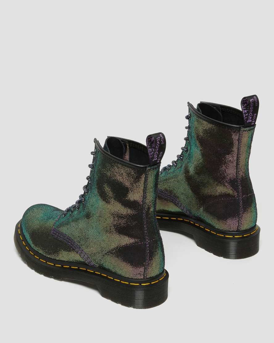 Dr Martens 1460 Disco Iridescent Suede Women's Lace Up Boots Purple Disco | ICGNXT845