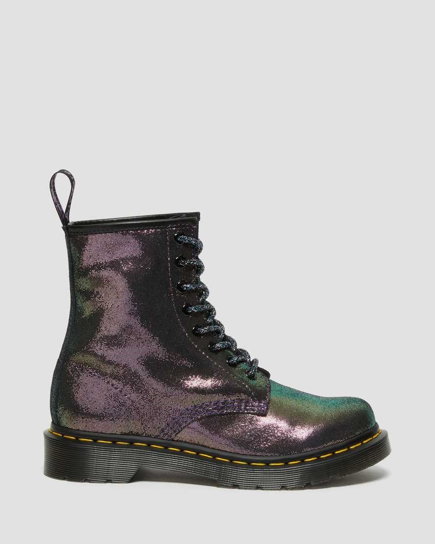 Dr Martens 1460 Disco Iridescent Suede Women's Lace Up Boots Purple Disco | ICGNXT845