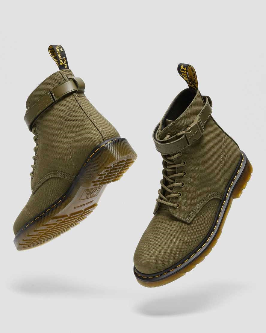 Dr Martens 1460 Futura Olive Strap Men's Ankle Boots Dms Olive Extra Tough Nylon | ETLBPA602