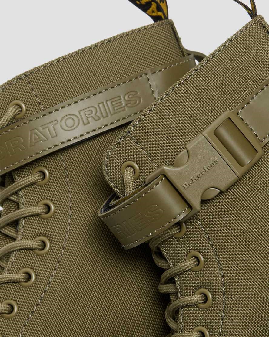 Dr Martens 1460 Futura Olive Strap Men's Ankle Boots Dms Olive Extra Tough Nylon | ETLBPA602