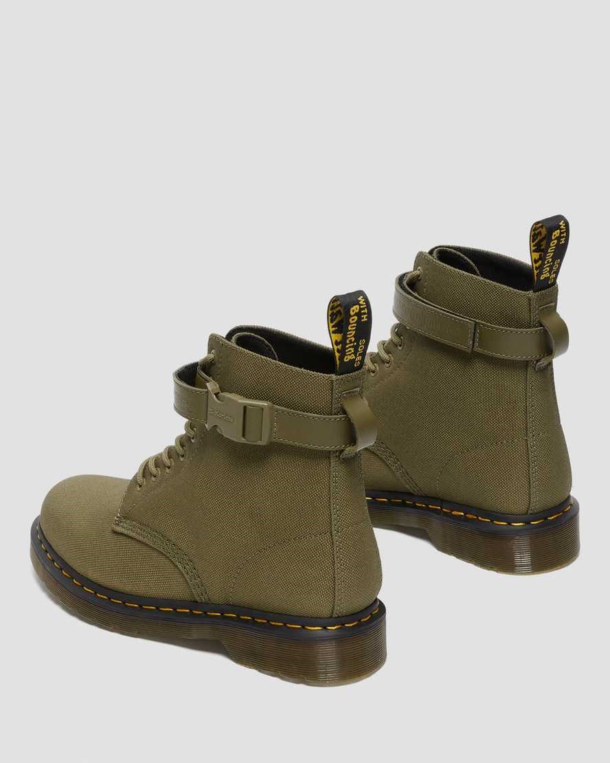 Dr Martens 1460 Futura Olive Strap Men's Ankle Boots Dms Olive Extra Tough Nylon | ETLBPA602