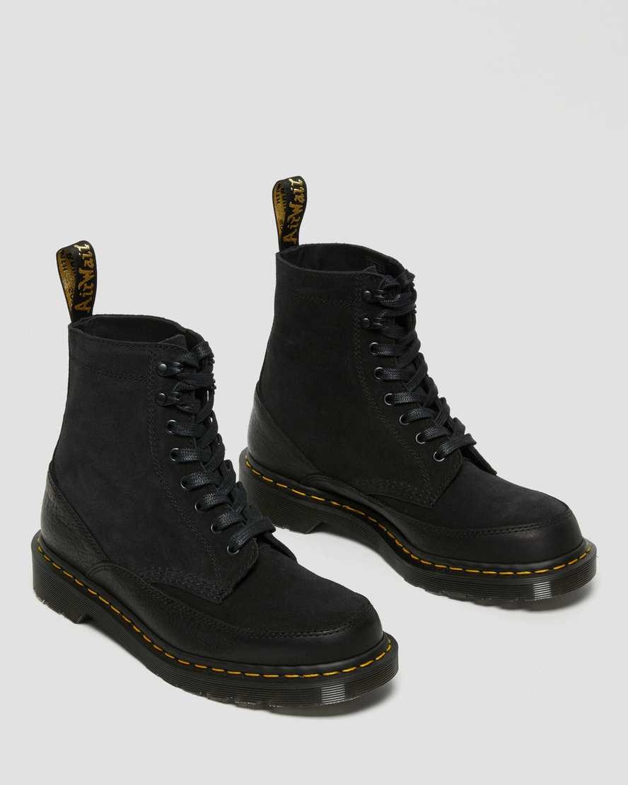 Dr Martens 1460 Guard Made in England Leather Men's Lace Up Boots Black Durango | AWEOUB738