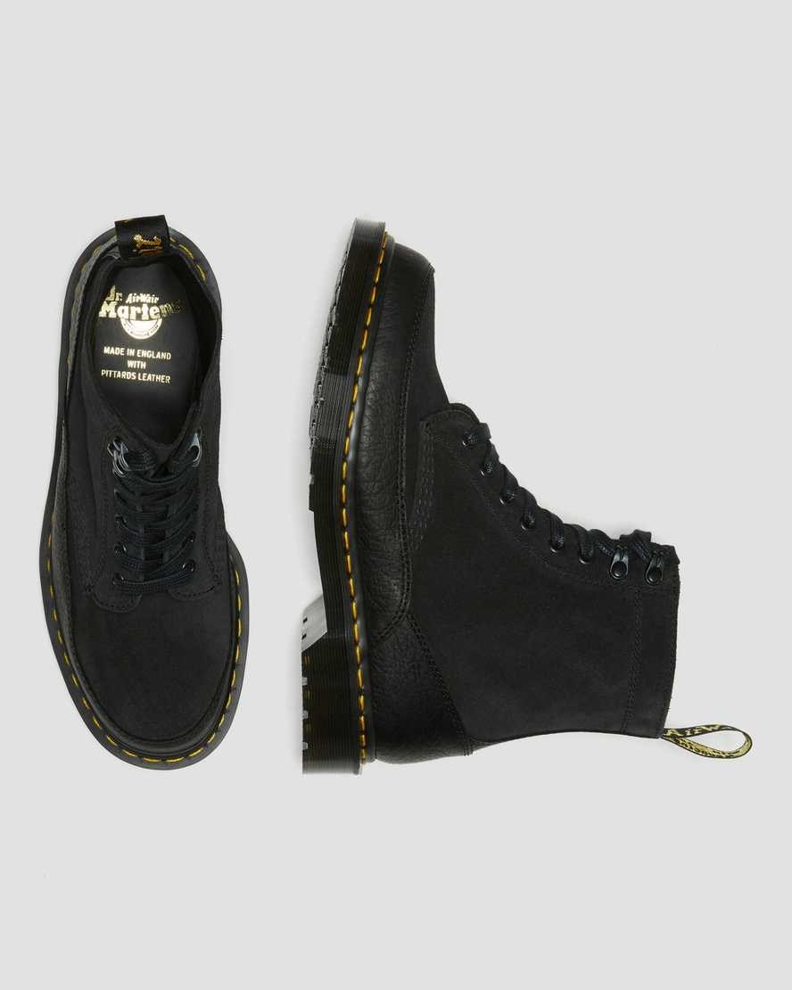 Dr Martens 1460 Guard Made in England Leather Men's Lace Up Boots Black Durango | AWEOUB738