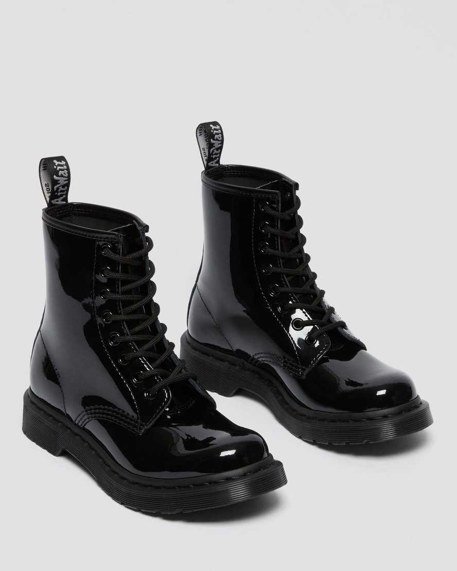 Dr Martens 1460 Mono Patent Leather Women's Patent Boots Black Patent Lamper | HYSWPC619