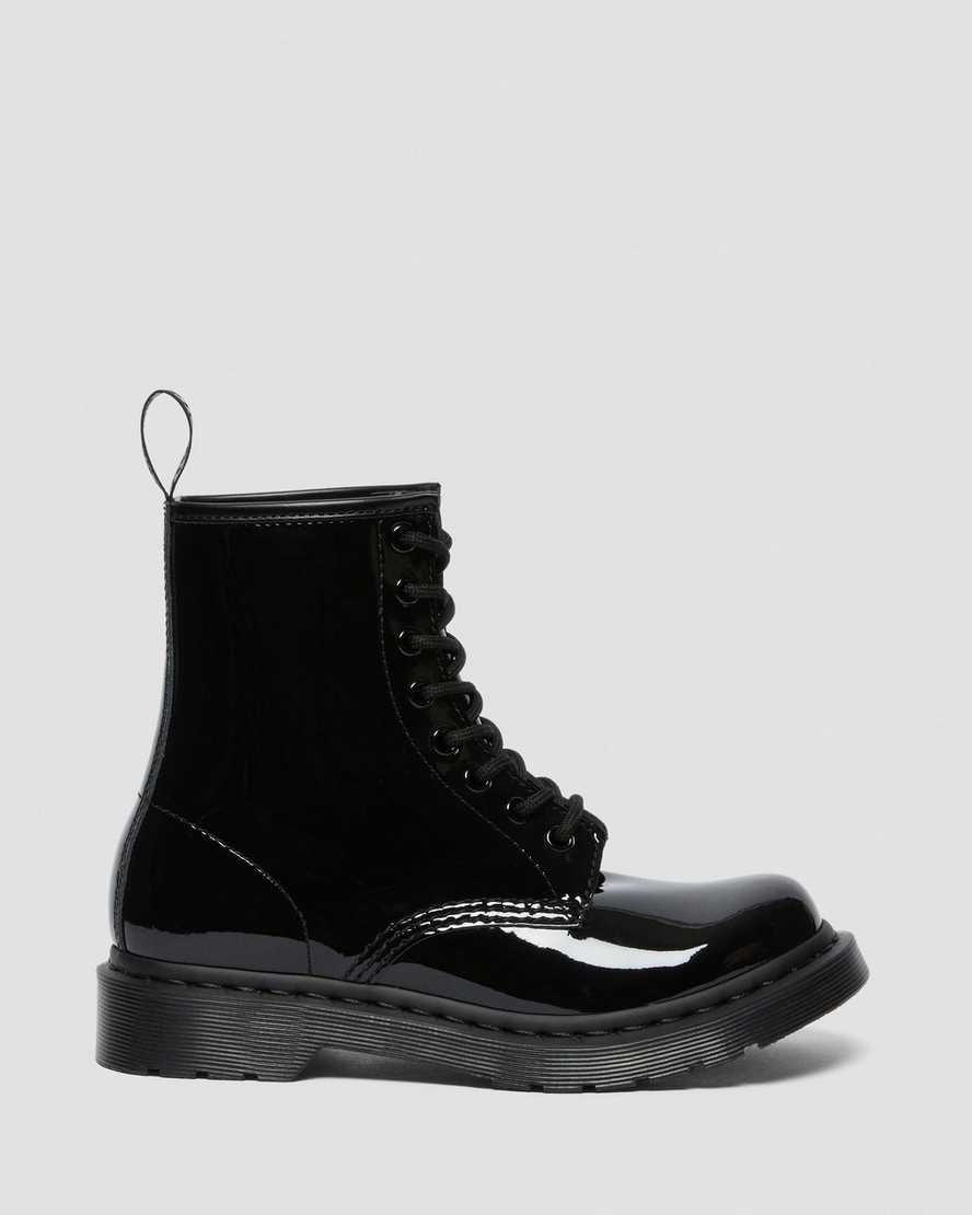 Dr Martens 1460 Mono Patent Leather Women's Patent Boots Black Patent Lamper | HYSWPC619