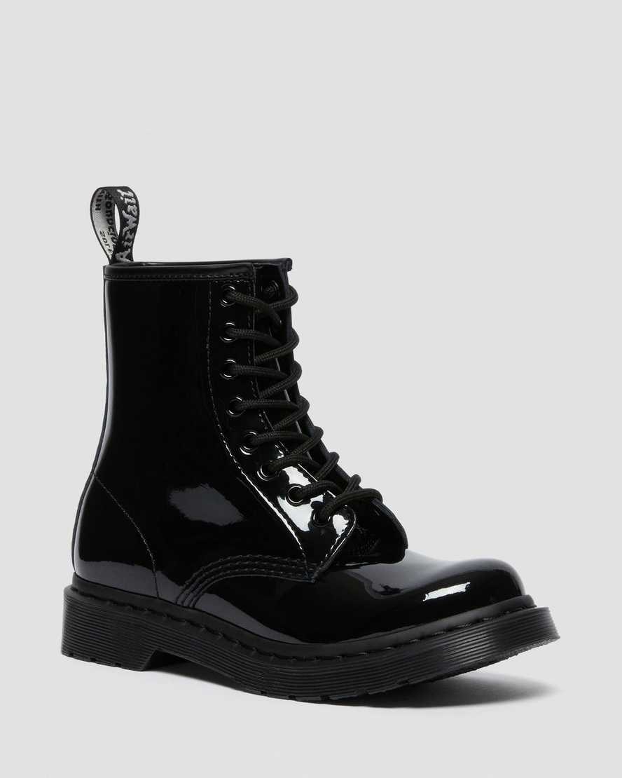 Dr Martens 1460 Mono Patent Leather Women\'s Patent Boots Black Patent Lamper | HYSWPC619