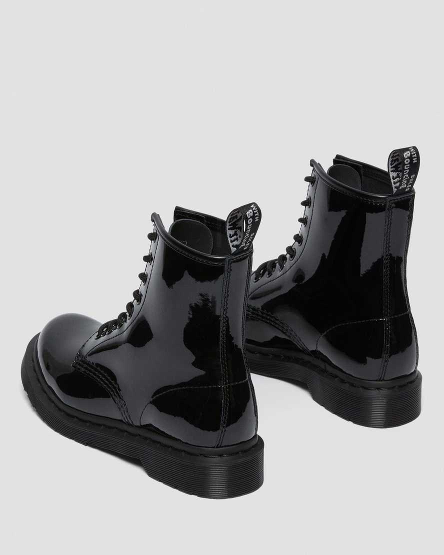 Dr Martens 1460 Mono Patent Leather Women's Ankle Boots Black Patent Lamper | NBDAWZ563