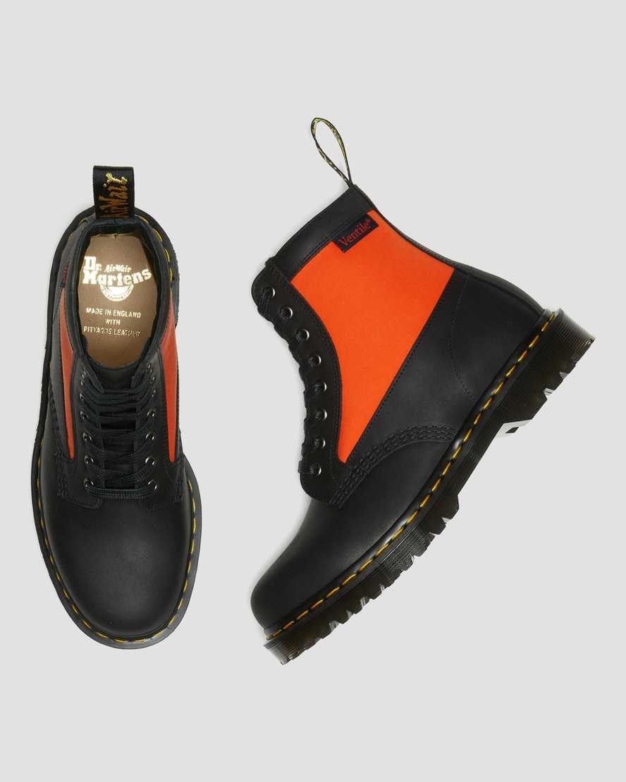 Dr Martens 1460 Panel Made in England Leather Women's Ankle Boots Black Dockyard | AGFEIQ962