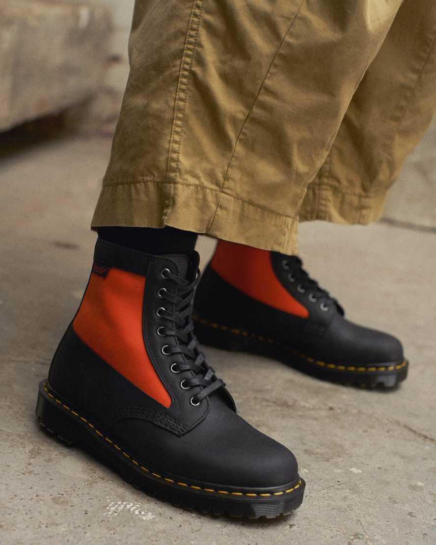 Dr Martens 1460 Panel Made in England Leather Men's Lace Up Boots Black Dockyard | BUPIYX520