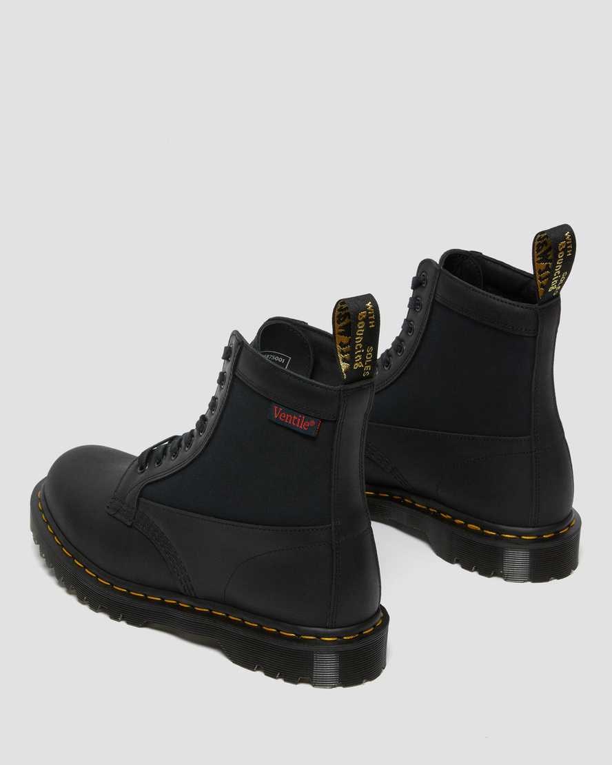 Dr Martens 1460 Panel Made in England Leather Women's Ankle Boots Black Dockyard | HOATWN432