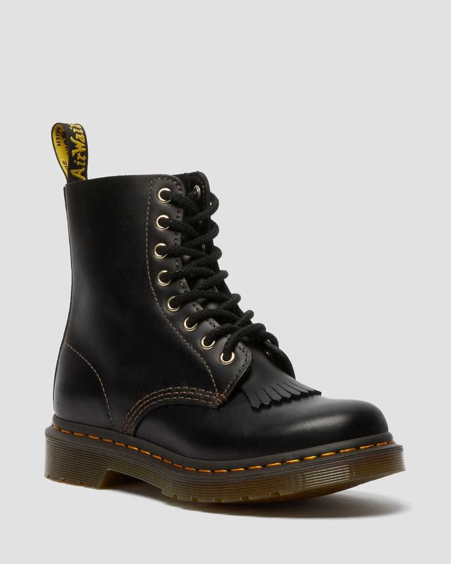 Dr Martens 1460 Pascal Abruzzo Leather Women\'s Ankle Boots Black Abruzzo Wp | EROPLI087