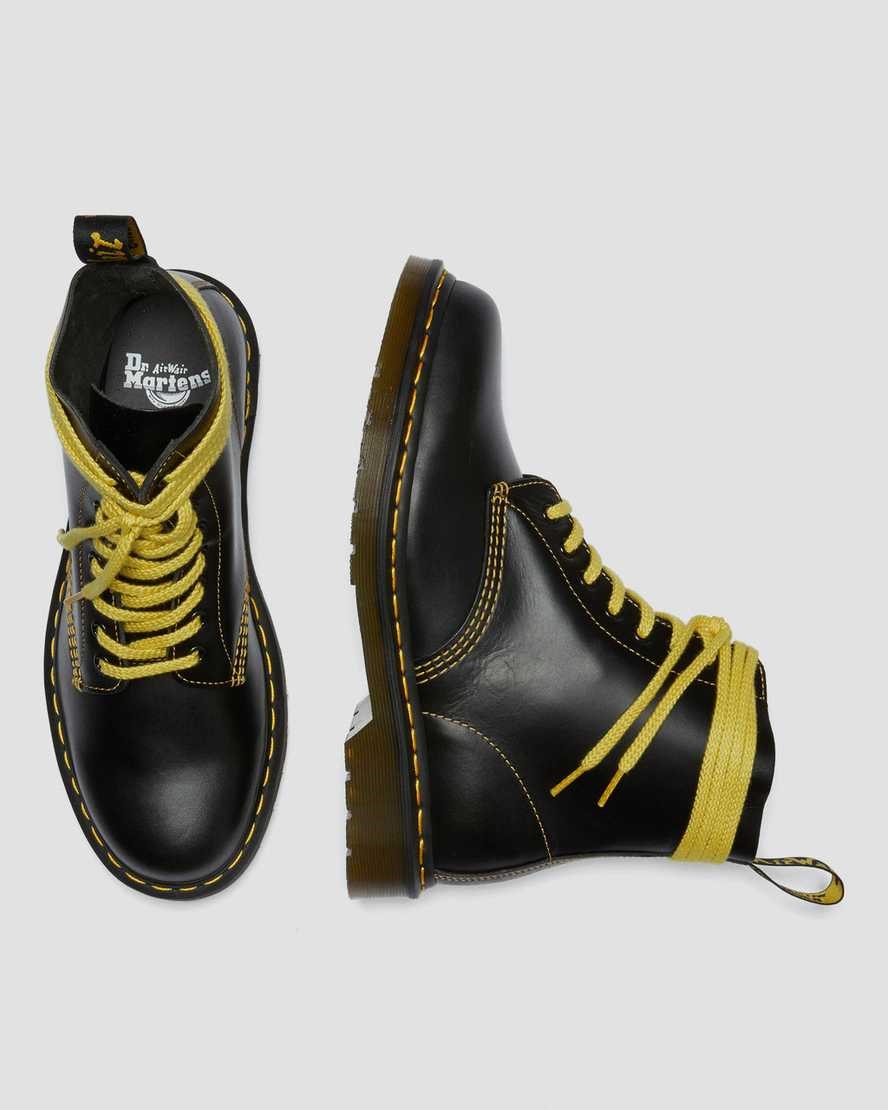 Dr Martens 1460 Pascal Atlas Leather Men's Lace Up Boots Dark Grey Atlas | MCVLYS580