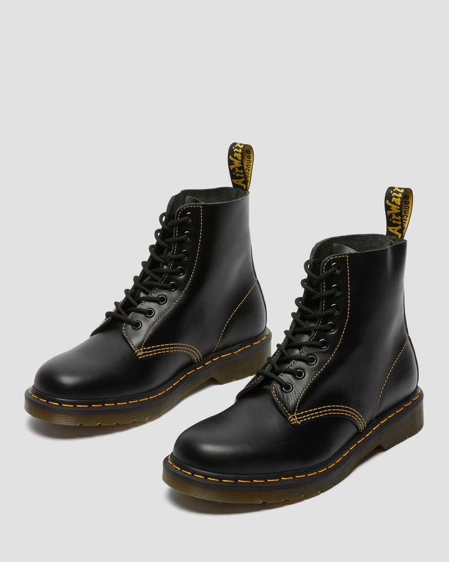 Dr Martens 1460 Pascal Atlas Leather Men's Lace Up Boots Dark Grey Atlas | MCVLYS580