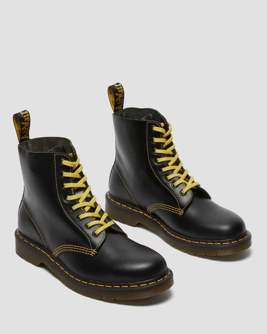 Dr Martens 1460 Pascal Atlas Leather Men's Lace Up Boots Dark Grey Atlas | MCVLYS580