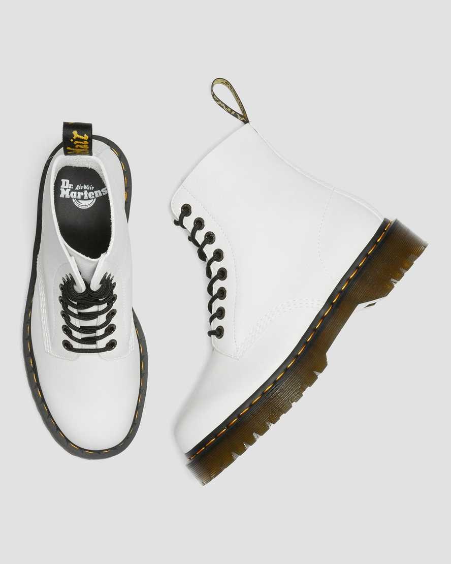 Dr Martens 1460 Pascal Bex Pisa Leather Women's Lace Up Boots White Pisa | WYBDZP096