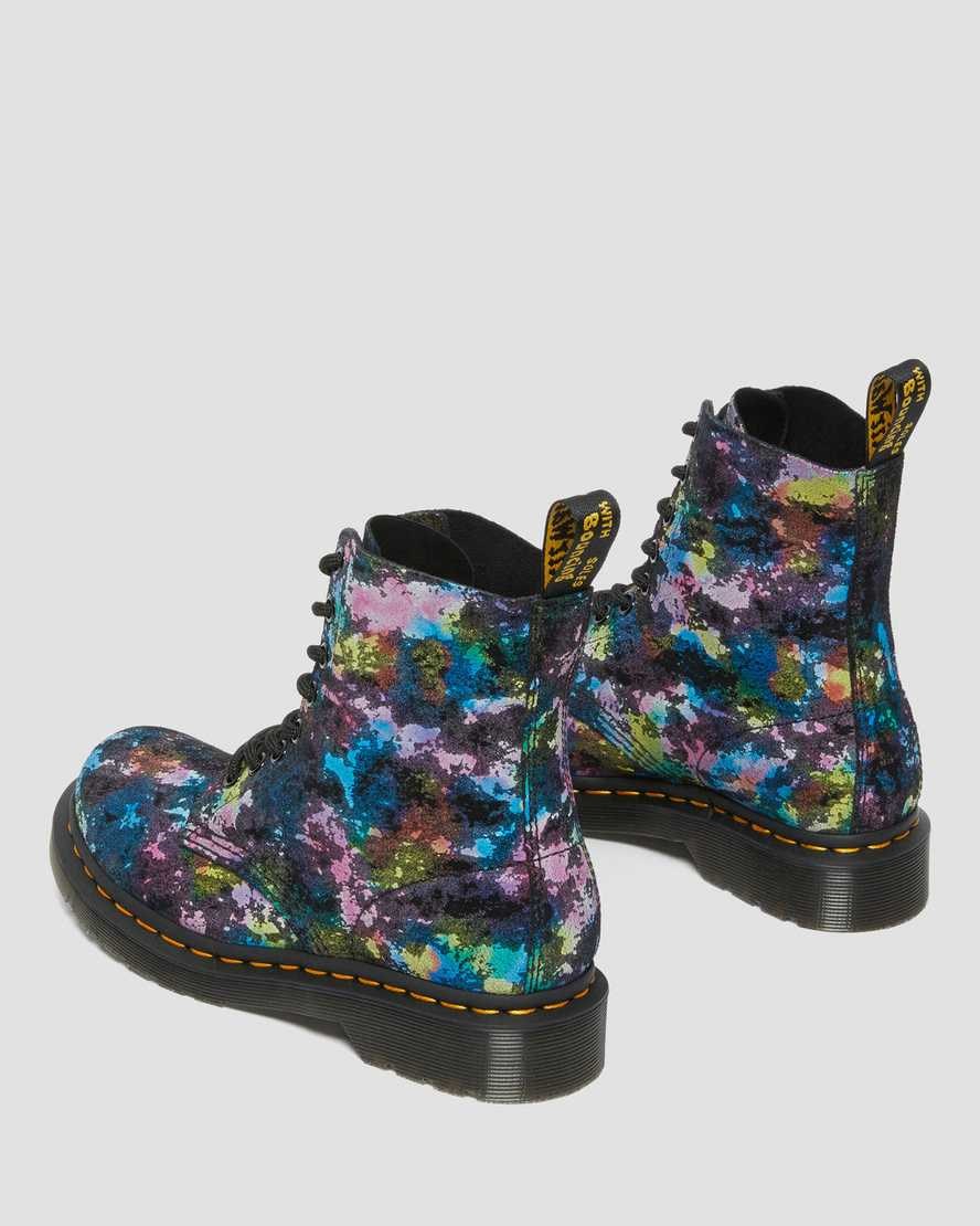 Dr Martens 1460 Pascal Confetti Suede Women's Lace Up Boots Black | APEMWL284