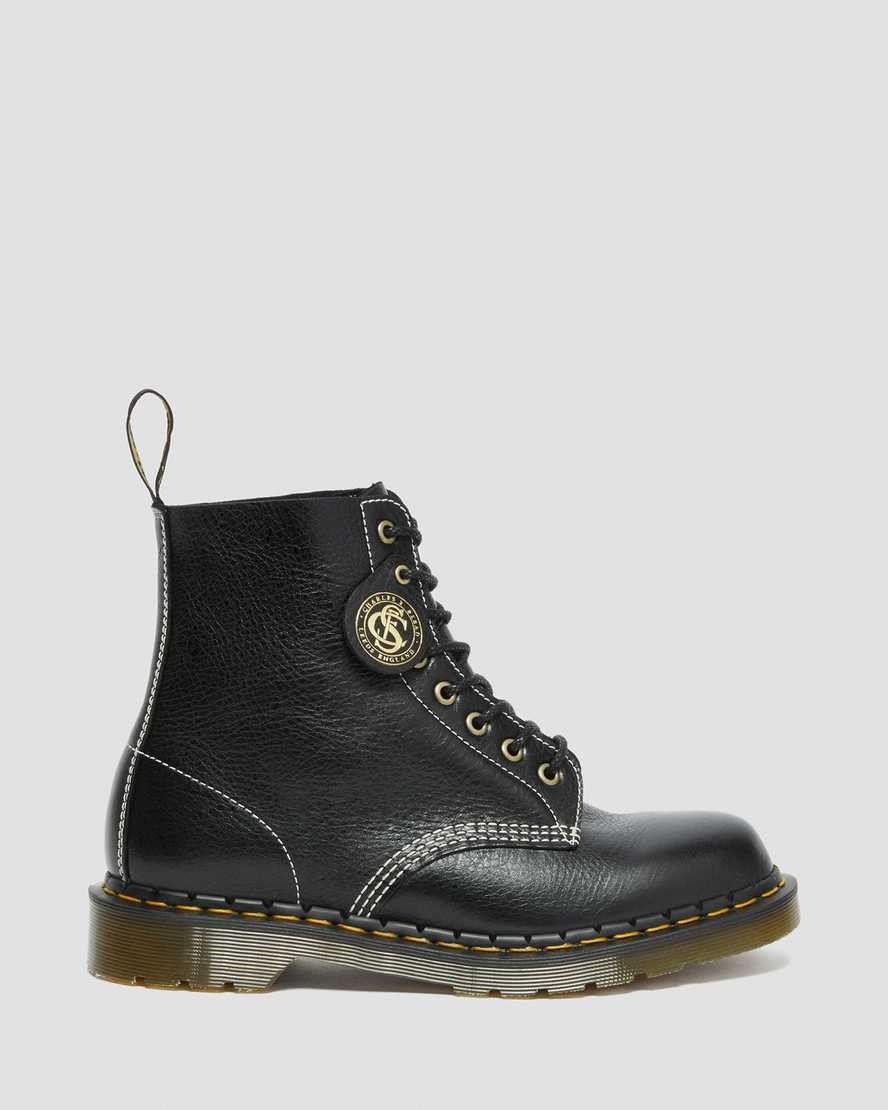 Dr Martens 1460 Pascal Made in England Classic Leather Women's Lace Up Boots Black Kudu Classic | CSZQIH847