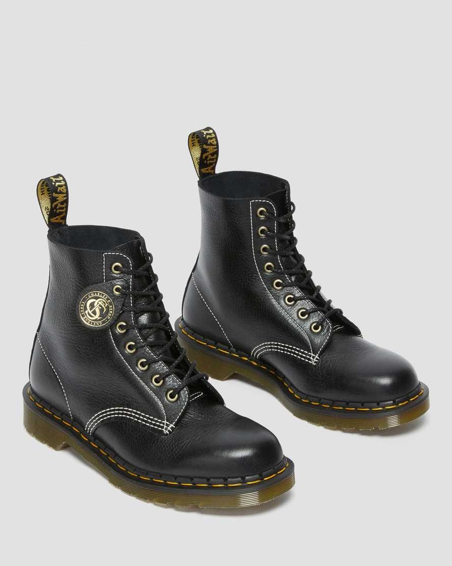 Dr Martens 1460 Pascal Made in England Classic Leather Women's Lace Up Boots Black Kudu Classic | CSZQIH847