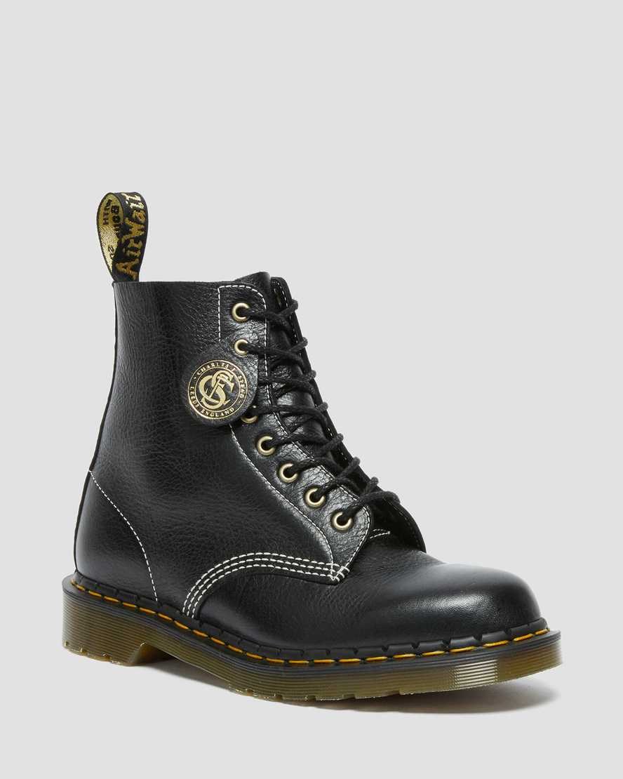 Dr Martens 1460 Pascal Made in England Classic Leather Women\'s Lace Up Boots Black Kudu Classic | CSZQIH847