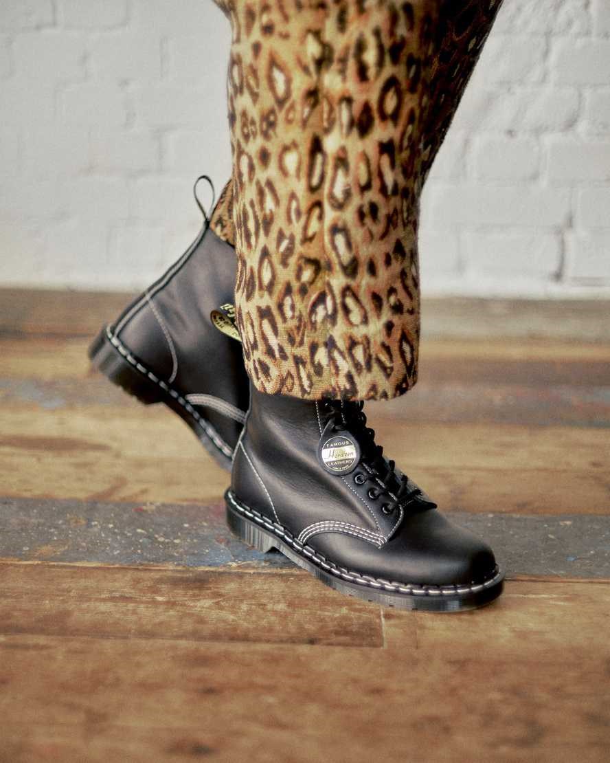 Dr Martens 1460 Pascal Made in England Cavalier Leather Women's Ankle Boots Black Cavalier | FEWJPM721