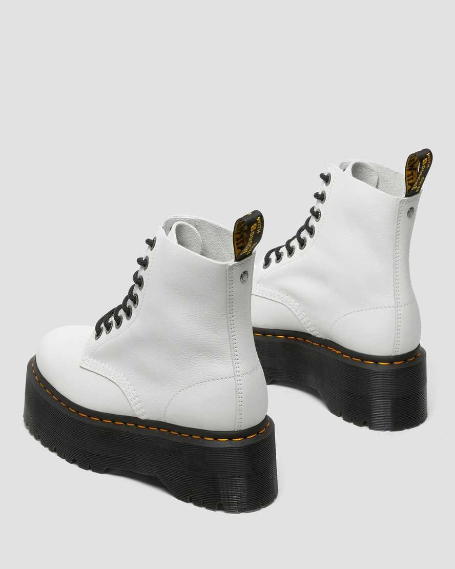 Dr Martens 1460 Pascal Max Leather Women's Ankle Boots White Pisa | QDFWRL017