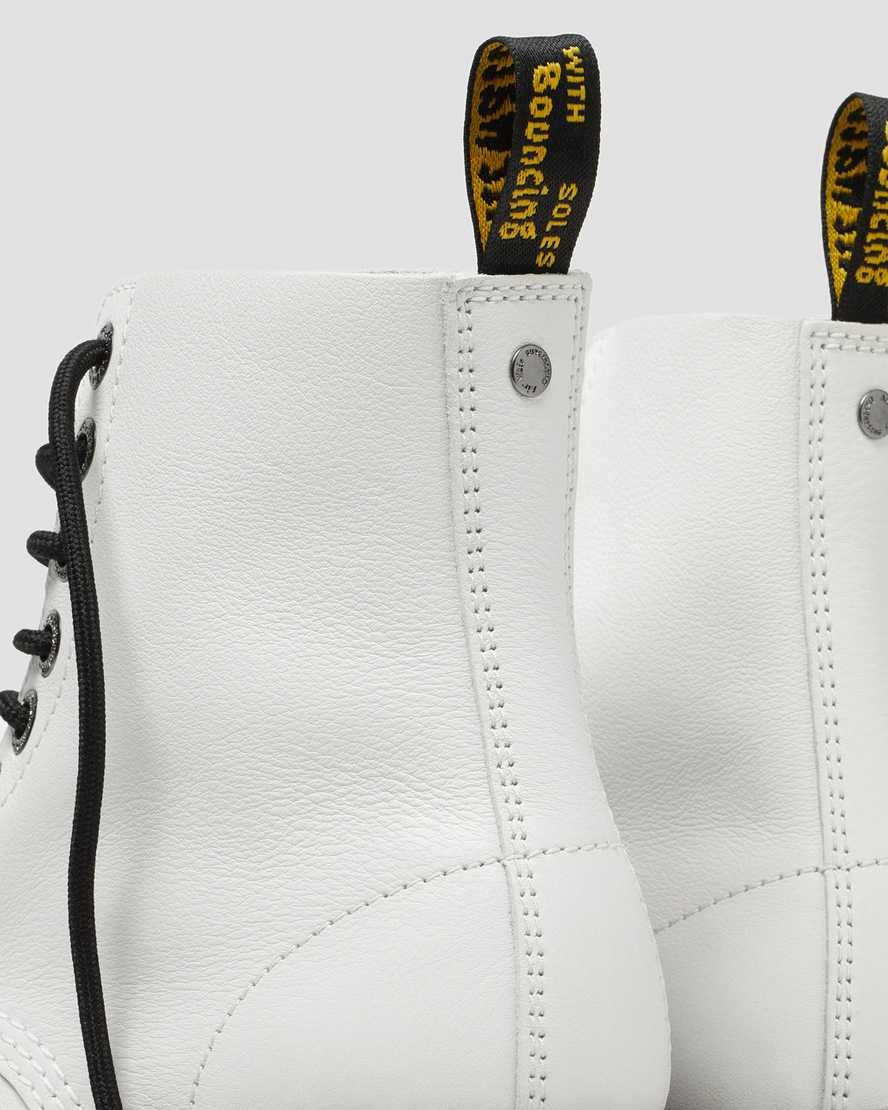 Dr Martens 1460 Pascal Max Leather Women's Ankle Boots White Pisa | QDFWRL017