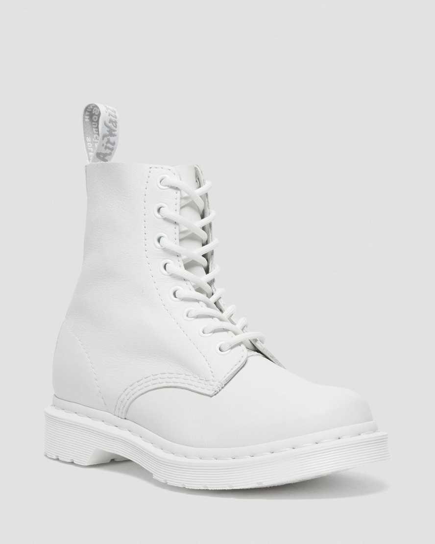 Dr Martens 1460 Pascal Mono Women\'s Ankle Boots White Virginia | HBFWVM941