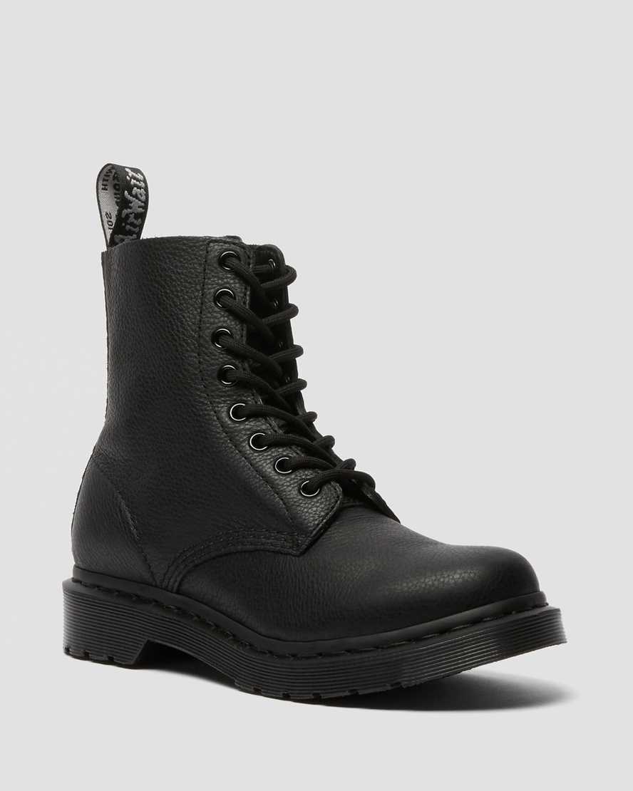 Dr Martens 1460 Pascal Mono Women's Ankle Boots Black Virginia | NQOFZT061