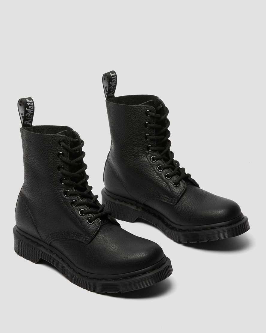 Dr Martens 1460 Pascal Mono Women's Ankle Boots Black Virginia | NQOFZT061