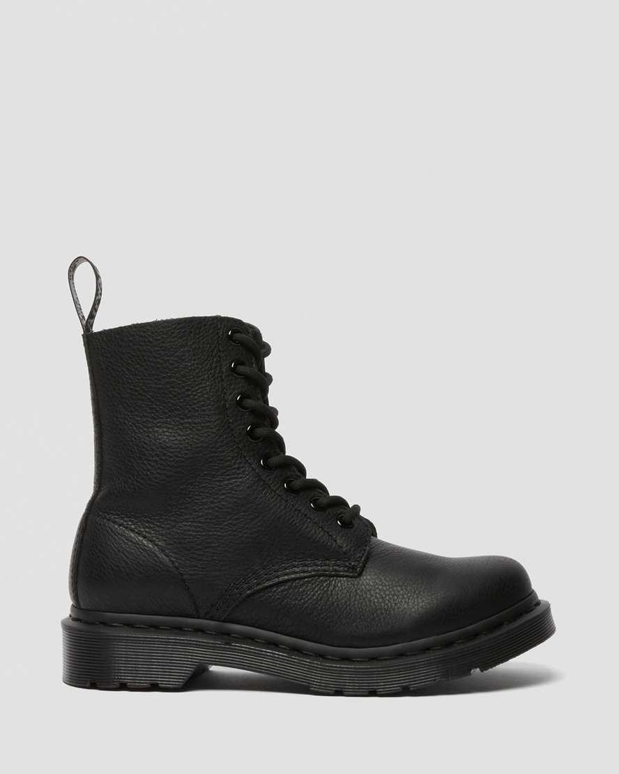 Dr Martens 1460 Pascal Mono Women's Ankle Boots Black Virginia | NQOFZT061