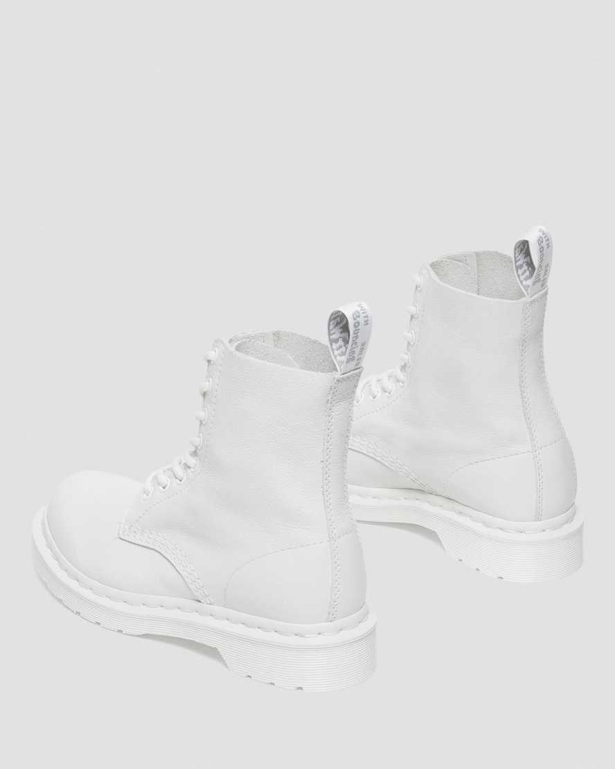 Dr Martens 1460 Pascal Mono Women's Lace Up Boots White Virginia | DGHKCV653