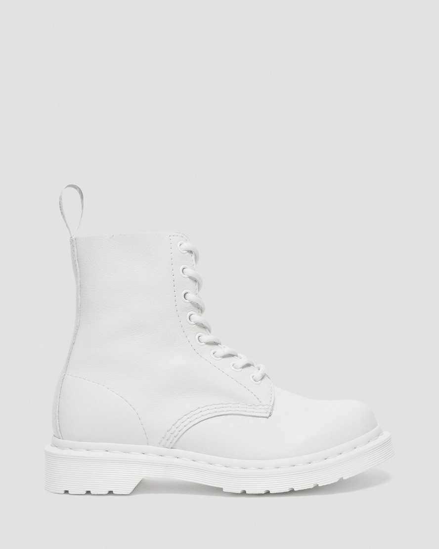 Dr Martens 1460 Pascal Mono Women's Lace Up Boots White Virginia | DGHKCV653