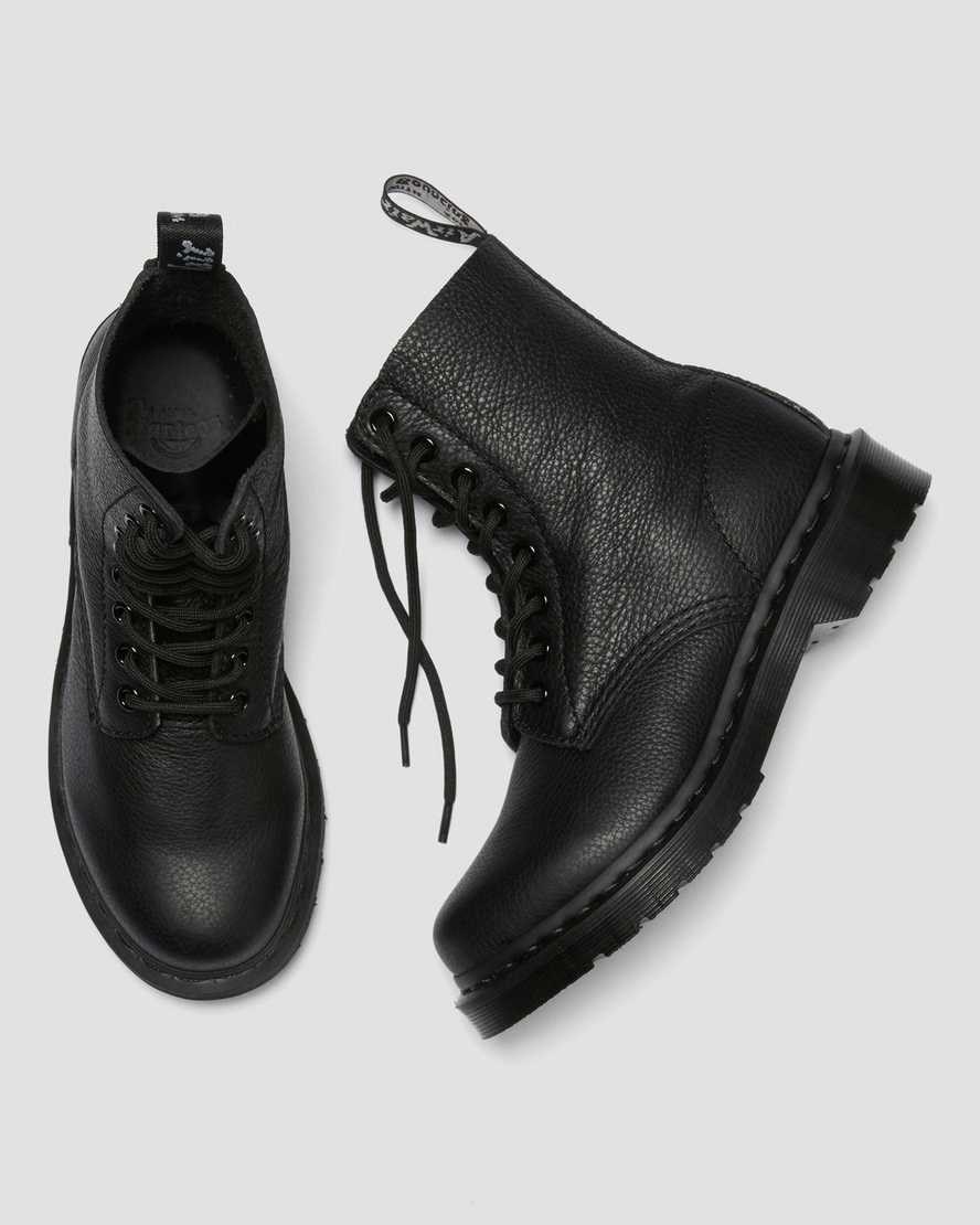 Dr Martens 1460 Pascal Mono Women's Lace Up Boots Black Virginia | JOSYVT751