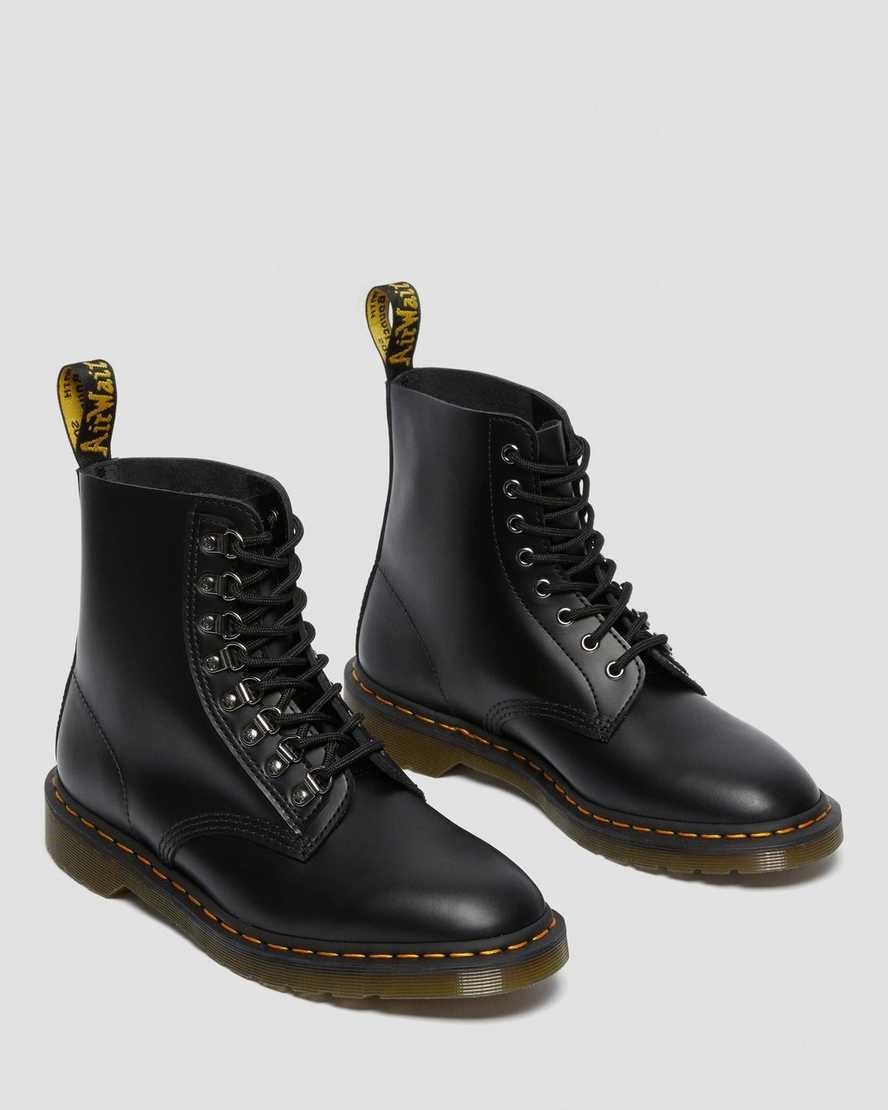 Dr Martens 1460 Pascal Verso Smooth Leather Women's Ankle Boots Black Smooth Leather | AQEVOM285