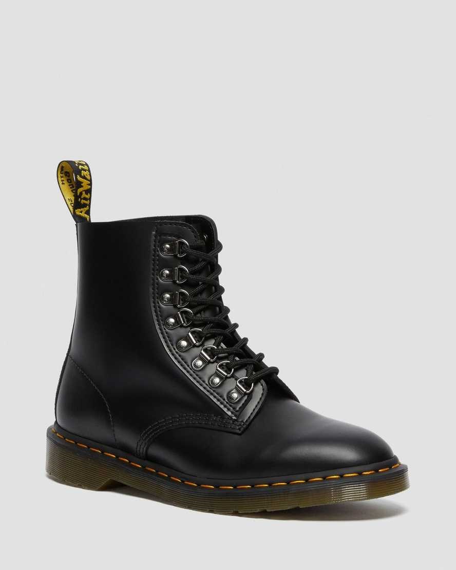 Dr Martens 1460 Pascal Verso Smooth Leather Women\'s Ankle Boots Black Smooth Leather | AQEVOM285