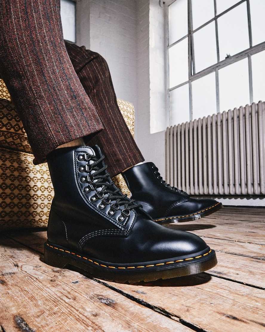 Dr Martens 1460 Pascal Verso Smooth Leather Men's Ankle Boots Black Smooth Leather | NGHIPO914